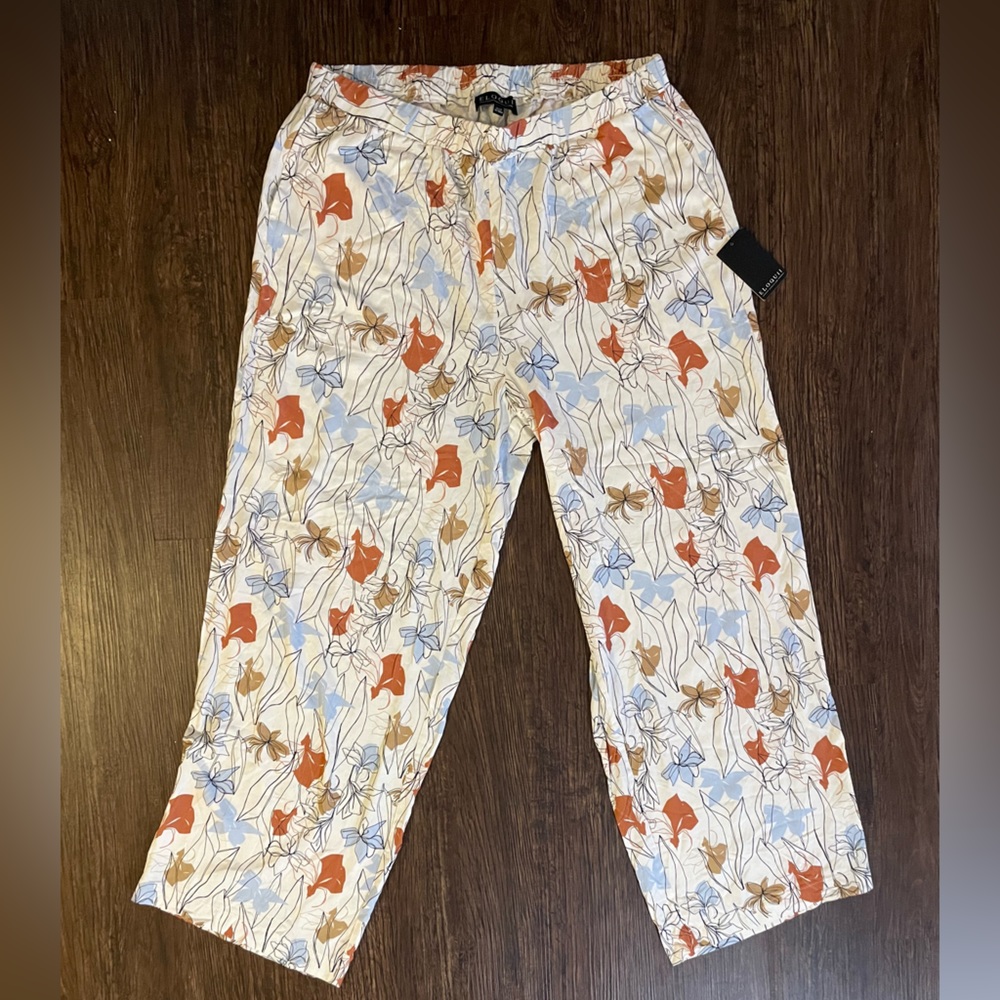 Eloquii | Wide Leg Floral Printed Pants Size 14/16